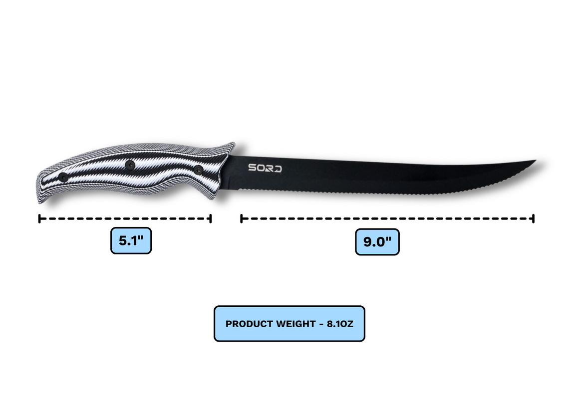 SORD 9" SERRATED BLADE
